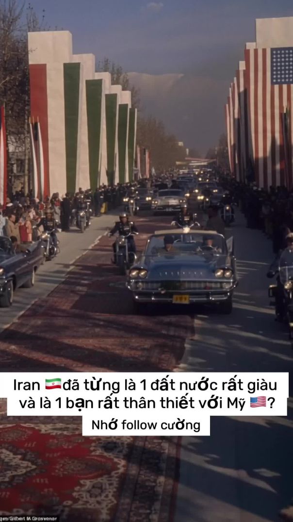 Iran 🇮🇷 đã từng là 1 đất nước rất giàu và là 1 bạn rất thân thiết với Mỹ 🇺🇸